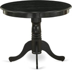 East West Furniture ANVA5-BLK-C 5 Piece Dining Room Furniture Set Includes a - Image 3