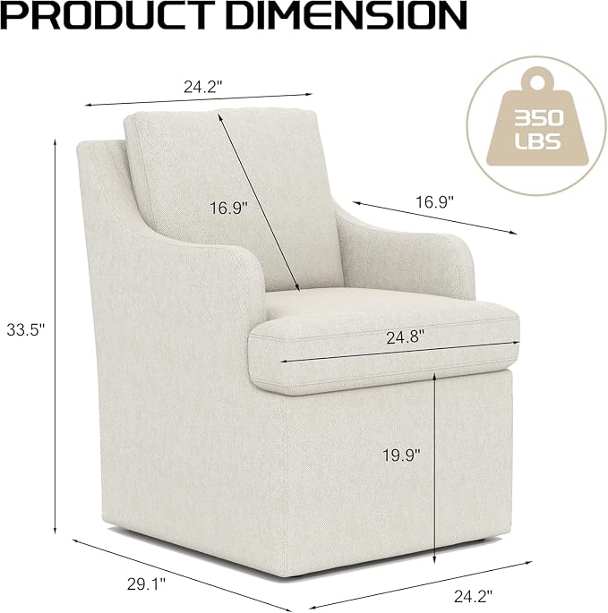 VKNOW Upholstered Dining Chairs, Modern Kitchen Chairs Dinner Chairs - Image 2