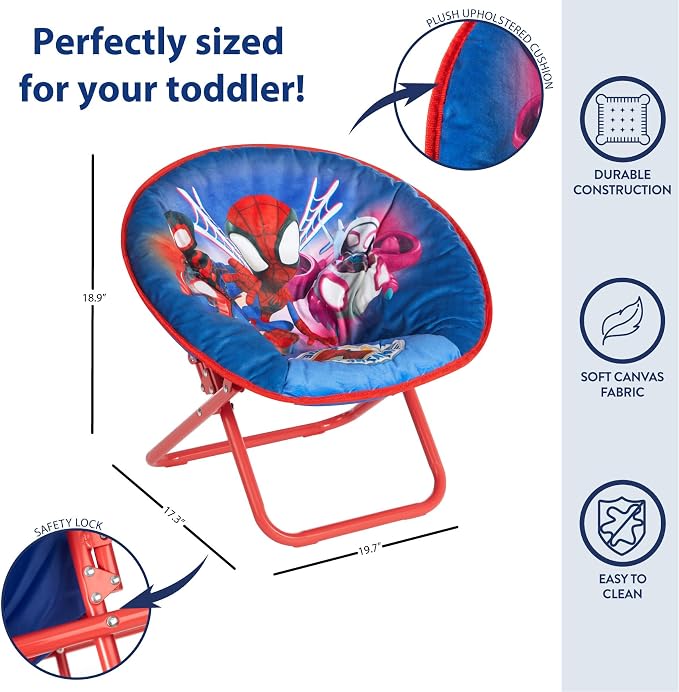Marvel Spidey and His Amazing Friends 19” Frame Folding Toddler Saucer™ Chair - Image 3