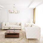 DAMAIFROM 75" Sofa Couch Mid Century Modern Velvet Couch Tufted Button Sofa - Image 6