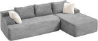 Hobestluk Modular Sectional Sofa Couches L-Shape Couch 3 Seat Modular Sofa - Image 8