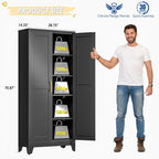 GAIOUS 71" Tall Metal Storage Cabinet - Image 2