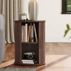 LINSY HOME Round Fluted End Table, Tall Side Table - Image 2