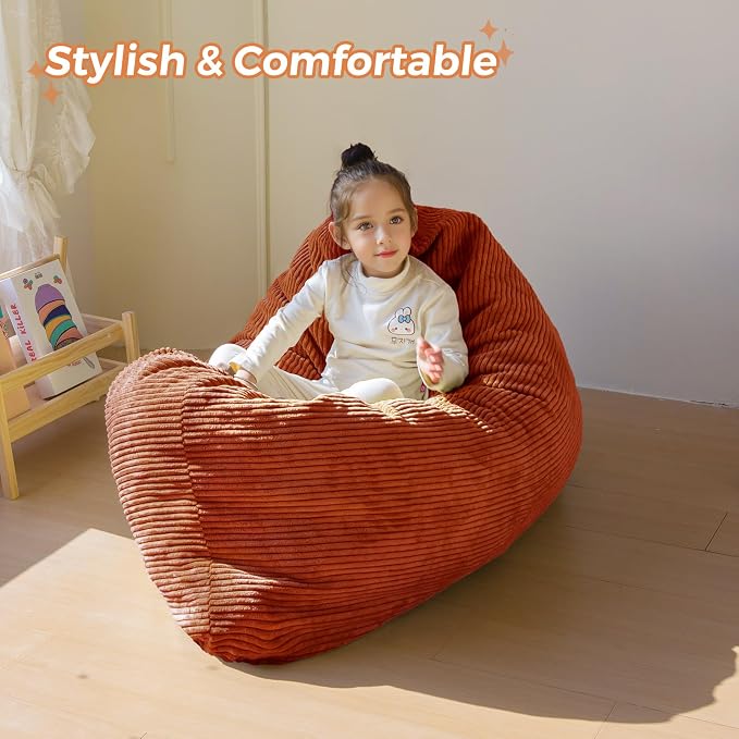 MAXYOYO 3 in 1 Kids Bean Bag Chair Couch, Convertible Chair Folds from Bean Bag - Image 8