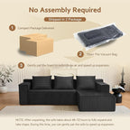 ANONER 103" Modern L Shaped Modular Sectional, L-Shape Cloud Sectional Sofa - Image 7