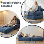 Convertible Corduroy Floor Sofa, 3-in-1 Folding Lazy Sofa Bed - Image 3