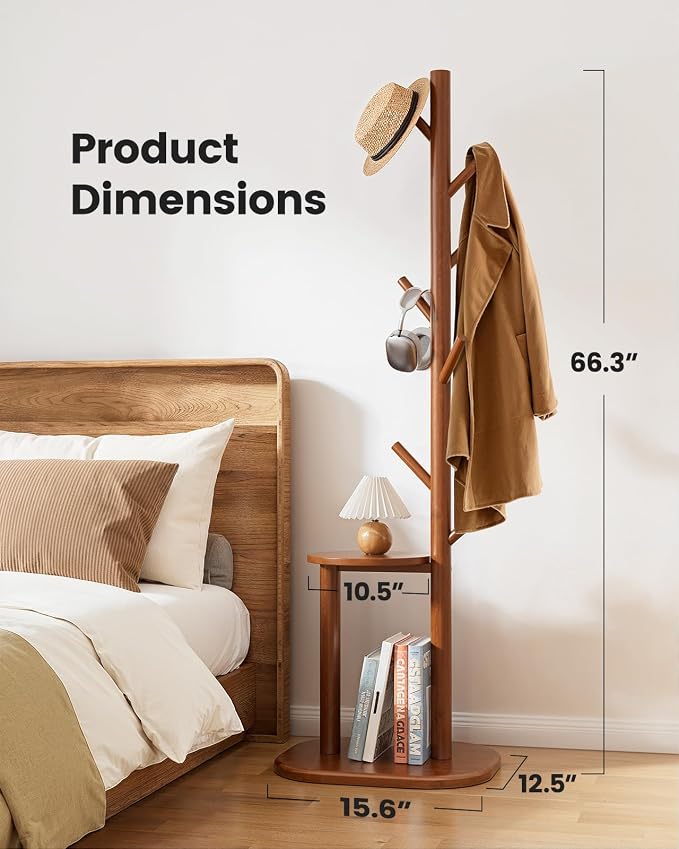 Pipishell Coat Rack, Freestanding Hall Tree - Image 6