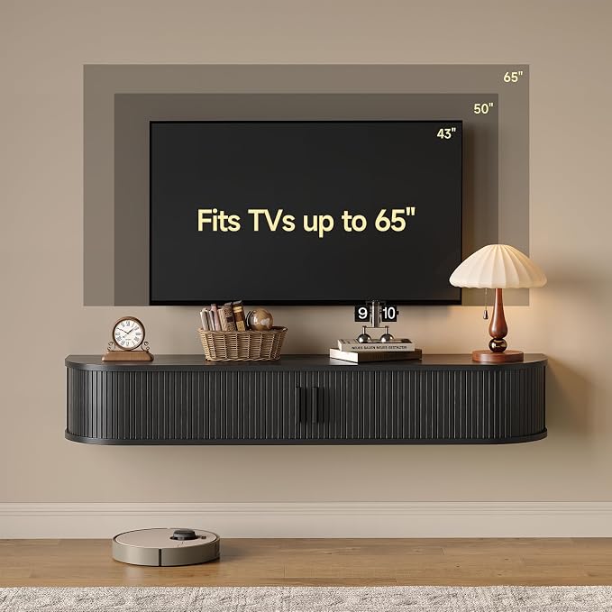 55" Floating TV Stand with Power Outlet - Image 3