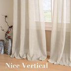 H.VERSAILTEX Linen Curtains Flax Linen Blended Curtain Panels - Image 7
