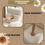 VINGLI Beige Linen Nursery Rocking Chair - Image 3