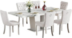 Henf 7 Pieces Faux Marble Dining Table Set - Image 8