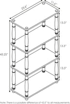 Furinno Turn-N-Tube 4-Tier Multipurpose Shelf Display Rack, Classic Tubes - Image 2