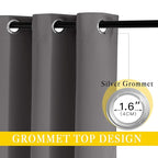 NICETOWN Patio Door Curtain 95 inch Length, Grommet Top Thermal Insulated - Image 2