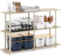 Furinno Turn-N-Tube No Tools 3-Tier Rectangle Side Display Rack, Bauhaus by Furinno-FitsYourSpaceFitsYourBudget