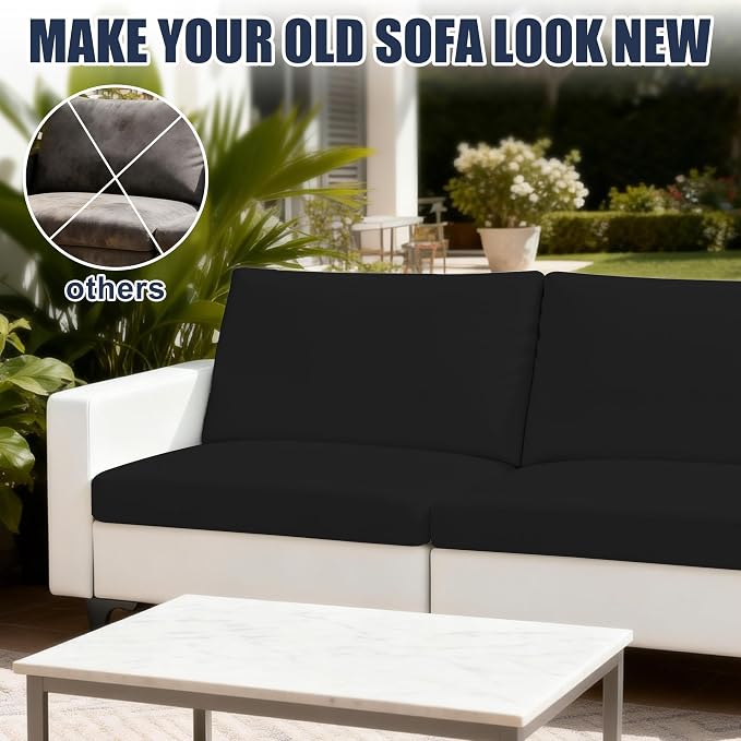 4PCS Patio Cushion Covers, Patio Furniture Couch Seat Slipcovers，Washable - Image 5