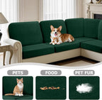Arfntevss Sectional Couch Covers L Shape Couch Cushion Covers Slipcovers Fitted - Image 6