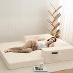 COMAX Convertible Sofa Bed Queen, Folding Fold Out Couch Bed, Floor Futon Couch - Image 4