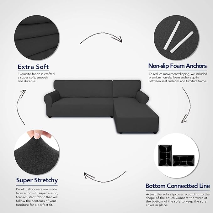 PureFit Super Stretch Sectional Couch Covers - Image 3