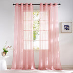 NICETOWN Voile Sheer Baby Pink Curtains by NICETOWN