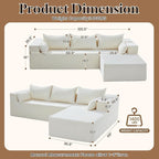 106" Cloud Sectional Boneless Couches - Image 2
