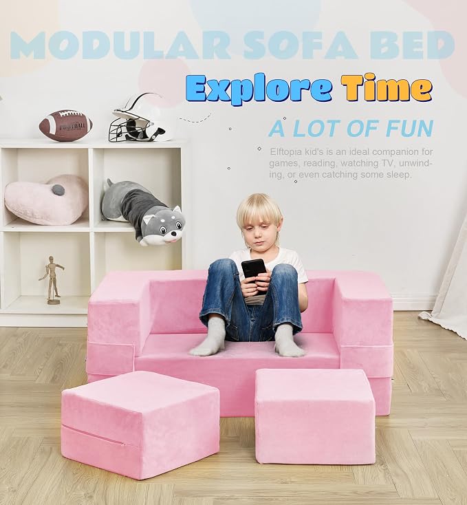 Elftopia Modular Kids Sofa, Toddler Couch Foam Armchair - Image 4