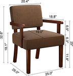 FAGAGA Corduroy Accent Chair, Mid Century Modern Armchairs - Image 2