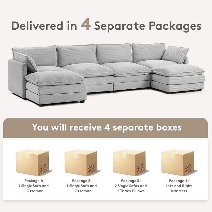 ROWHY 148'' Sectional Cloud Couch - Image 3