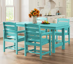 SERWALL Patio Table Set, 5-Piece Outdoor HDPE Furniture - Image 8