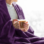 BEDELITE Fleece Blanket Soft Plush Queen Size Bed Blanket Purple 90"x90" | - Image 4