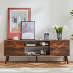 Sweetcrispy TV Stand for 55 60 inch TV, Modern Mid Century Entertainment Center - Image 2