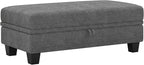 Belffin Fabric Large Ottoman by Belffin
