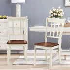 Giantex Wood Dining Chairs Set of 2, Armless Kitchen Chairs w/Solid Rubber Wood - Image 4