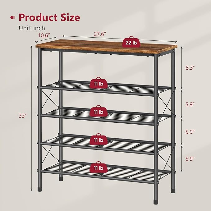 Tajsoon 5 Tier Shoe Rack Organizer - Image 3