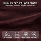 ANARACHON Leather Look Recliner Couch Cover, 8-Pieces Stretch Recliner Sofa - Image 4