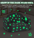 Kids Couch, 2-in-1 Soft Toddler Couch Fold Out - Image 6