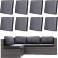 8Pcs Outdoor Cushion Covers, Elastic Patio Cushion Covers | Washable, by dreahoteztil