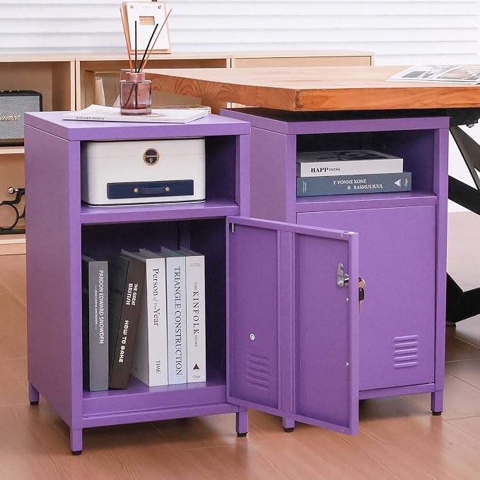 ALBAD Compact Metal Nightstand - Image 4