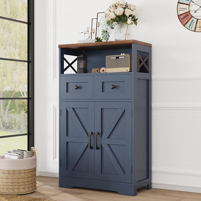 Befrases Farmhouse Blue Storage Cabinet by Befrases