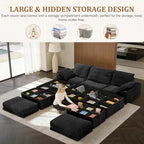 Upgrade Boneless Couch with Storage, Extra Deep&High Seat Modular Sectional - Image 4