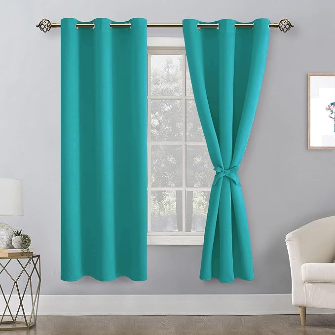 Blackout Curtains for Bedroom, Peacock Teal, 42 x 72 Inch, 2 Panels | Noise - Image 8