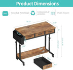 WINAZ Rolling Standing Desk Adjustable Height - Image 3