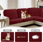Arfntevss Velvet Sectional Couch Covers L Shape Couch Cushion Covers Slipcovers - Image 6