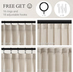 Pinch Pleated 94 Inch Curtains 2 Panels - Image 2