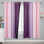 Pink and Purple Ombre Blackout Curtains - Image 2
