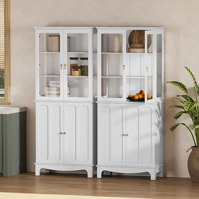ARTPOWER 72" Freestanding Kitchen Pantry Storage Sideboard, Classical Tall - Image 7
