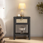 SICOTAS Rattan Nightstand, Rattan Decor Drawer by SICOTAS