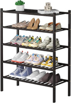 ROMGUAR CRAFT 5 Tier Bamboo Shoe Rack by ROMGUAR+CRAFT