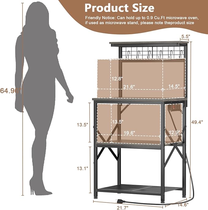 Furologee Kitchen Bakers Rack - Image 3