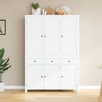 74.8''H High Freestanding Kitchen Pantry, Wooden Kitchen Organizers Cupboard - Image 4