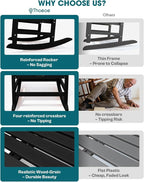 THOEOE Oversized Rocking Chair, Outdoor Rocking Chair - Image 4